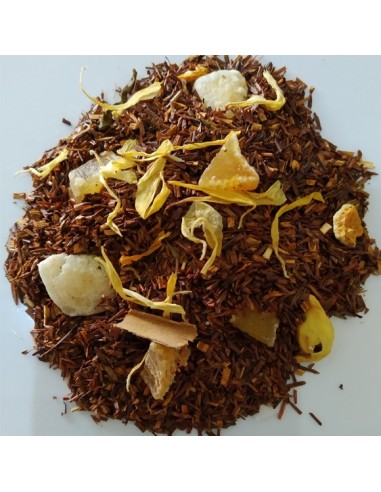 ROOIBOS MANGO MARACUYÁ Rooibo, trozos de mango, maracuyá, caléndula...