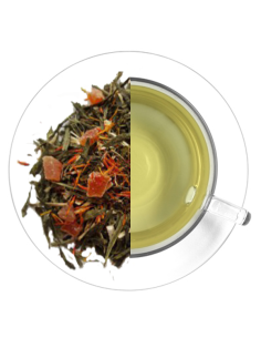 Mezcla de té verde con ginseng, cártamo y maracuyá: sabor y beneficios en una sola infusión.
