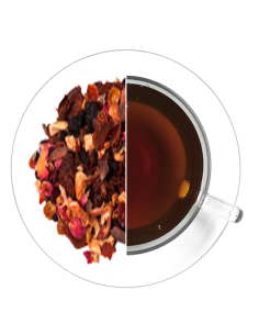Descubre la deliciosa infusión de frutas cesta de invierno con manzana, hibisco, mango y más
