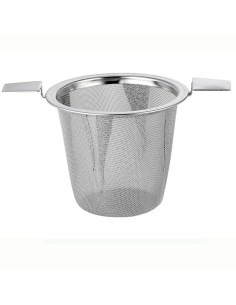 Filtro infusionador de doble asa de acero inox. para té o café.