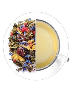 Descubre los beneficios del té Royal Star - mezcla de té verde y azul con grosella roja y flores.