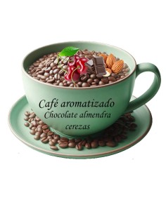 Cafe aromatizado con cereza, chocolate y almendra; una deliciosa combinación de sabores de cerezas maduras al sol, recubiertas d 2