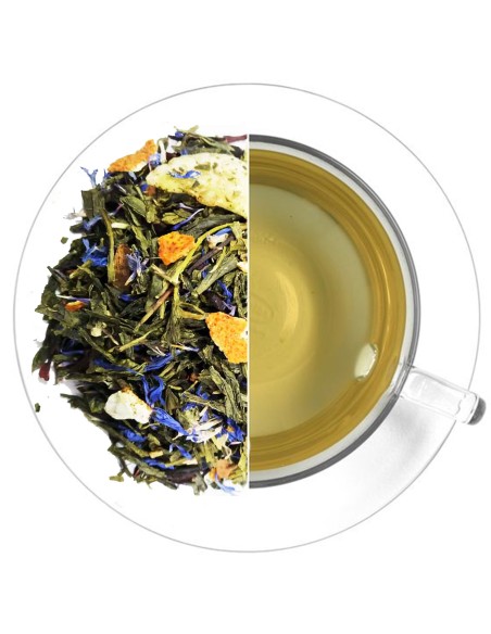 Disfruta del sabor afrutado y suave de nuestro té verde de naranja y plátano.