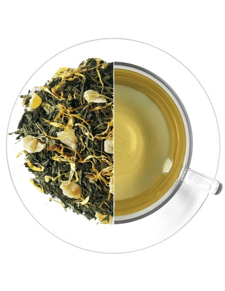 Descubre el exótico sabor del té verde de mango y disfruta de una experiencia única de té y frutas.