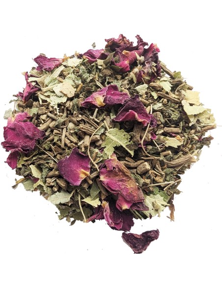 Infusión relajante: rétalos de rosas, melisa y más para el bienestar.