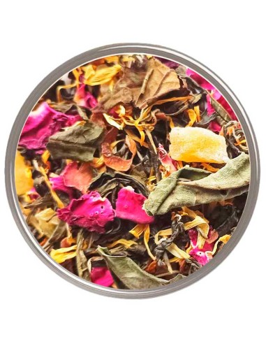 Té blanco brotes verdes: una mezcla de té y especias para disfrutar en cualquier momento del día.