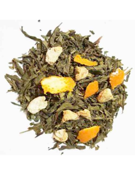 Compra y experimenta la deliciosa fusión del té verde jengibre y naranja: Una bebida saludable para energizar tu día