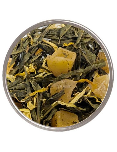 Descubre el exótico sabor del té verde de mango y disfruta de una experiencia única de té y frutas.