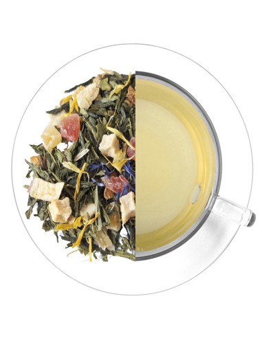 Refresca tu paladar y mejora tu salud con el té verde desteinado con frutas ácidas.