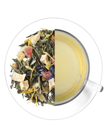 Refresca tu paladar y mejora tu salud con el té verde desteinado con frutas ácidas.