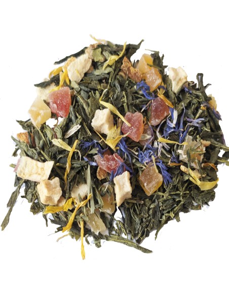 Refresca tu paladar y mejora tu salud con el té verde desteinado con frutas ácidas.