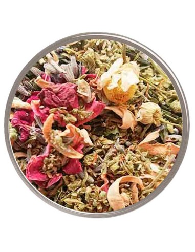 Té verde Sueños de Morfeo: Mezcla relajante de cáñamo y flores.