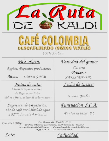 CAFÉ DESCAFEINADO COLOMBIA SWITCH WEATHER  El método de descafeinad...