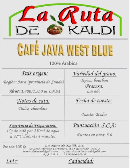 Café Java West Blue: Una Experiencia Sensorial de Notas Terrosas y Dulzura Equilibrada.