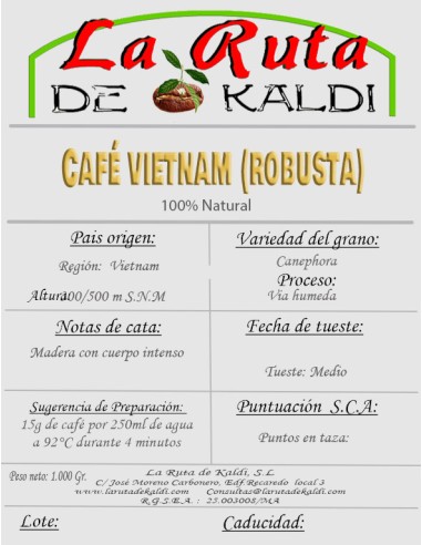 CAFE VIETNAM (ROBUSTA) Los robustas vietnamitas se caracterizan por...