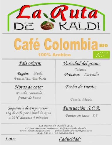 CAFÉ COLOMBIA EXCELSO BIO Estos granos son reconocibles por tener u...