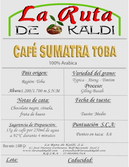 Café de Sumatra: sabores terrosos y notas especiadas en cada sorbo.